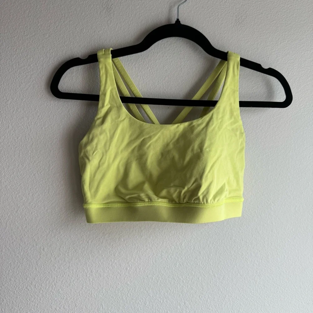 Lululemon Energy Longline Bra Electric Lemon size 8 - Picture 3 of 5